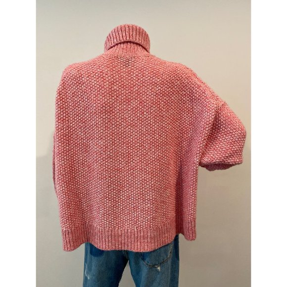 J.CREW COLLECTION PINK MARLED CABLE KNIT SWEATER - Picture 6 of 6